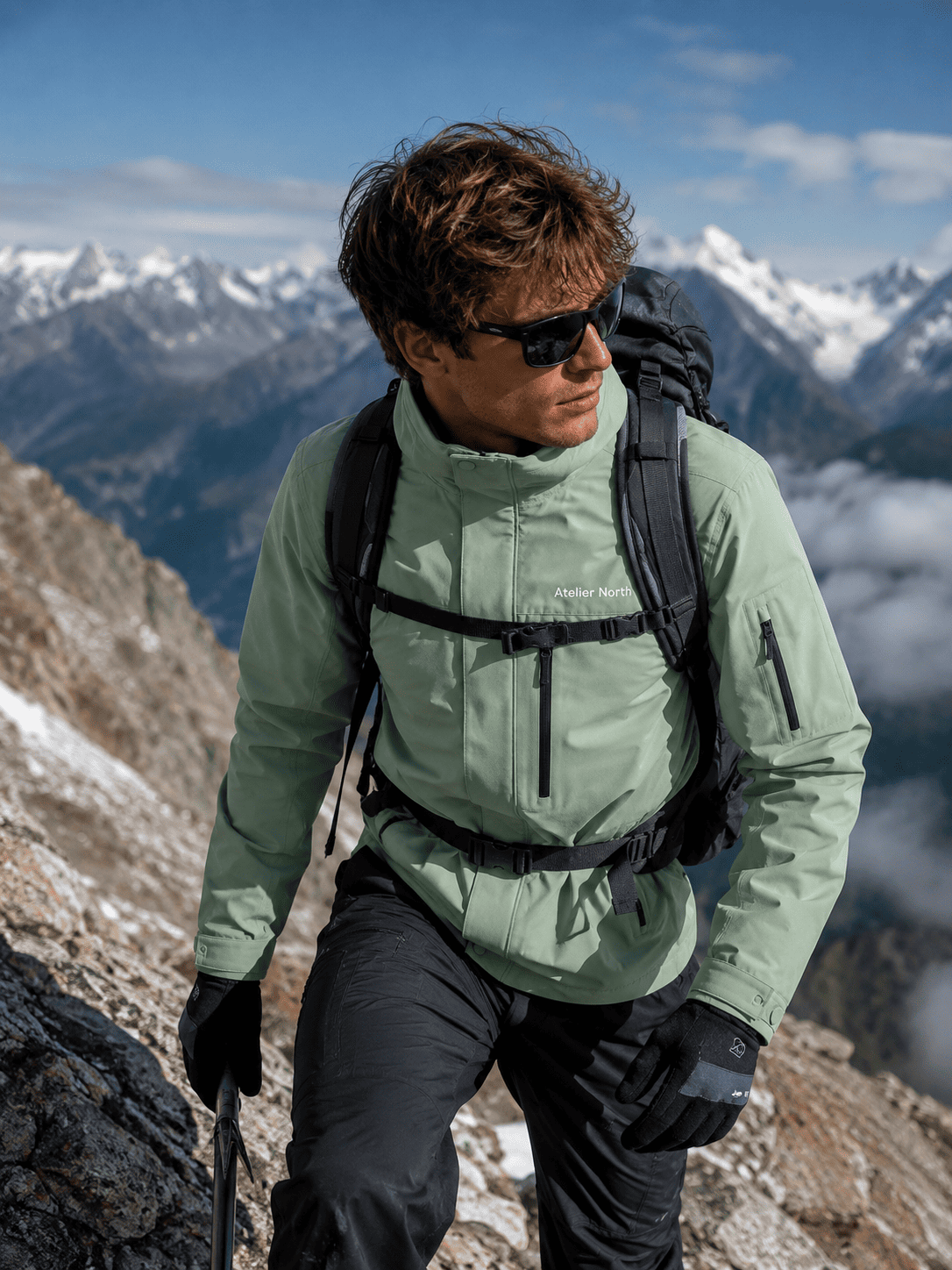Look 02 — anorak over fleece liner